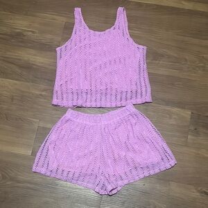 Zara Purple Casual Knit Shorts